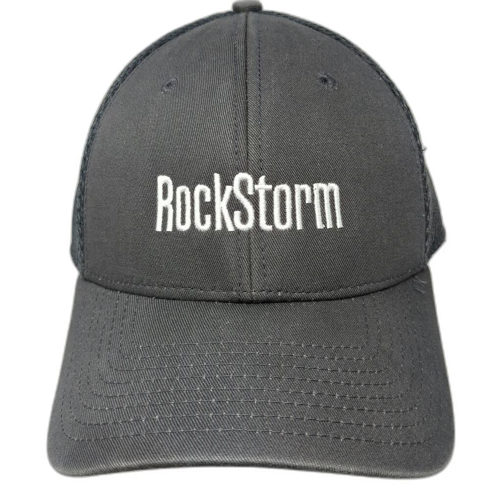 New Era Baseball Cap Gray L RockStorm Smith Bits Mesh Stretch Fit Hat